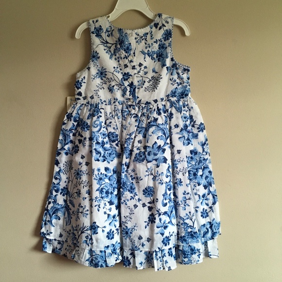 Marmellata Little Girl Floral Blue/White Dress size 5. - Picture 2 of 7